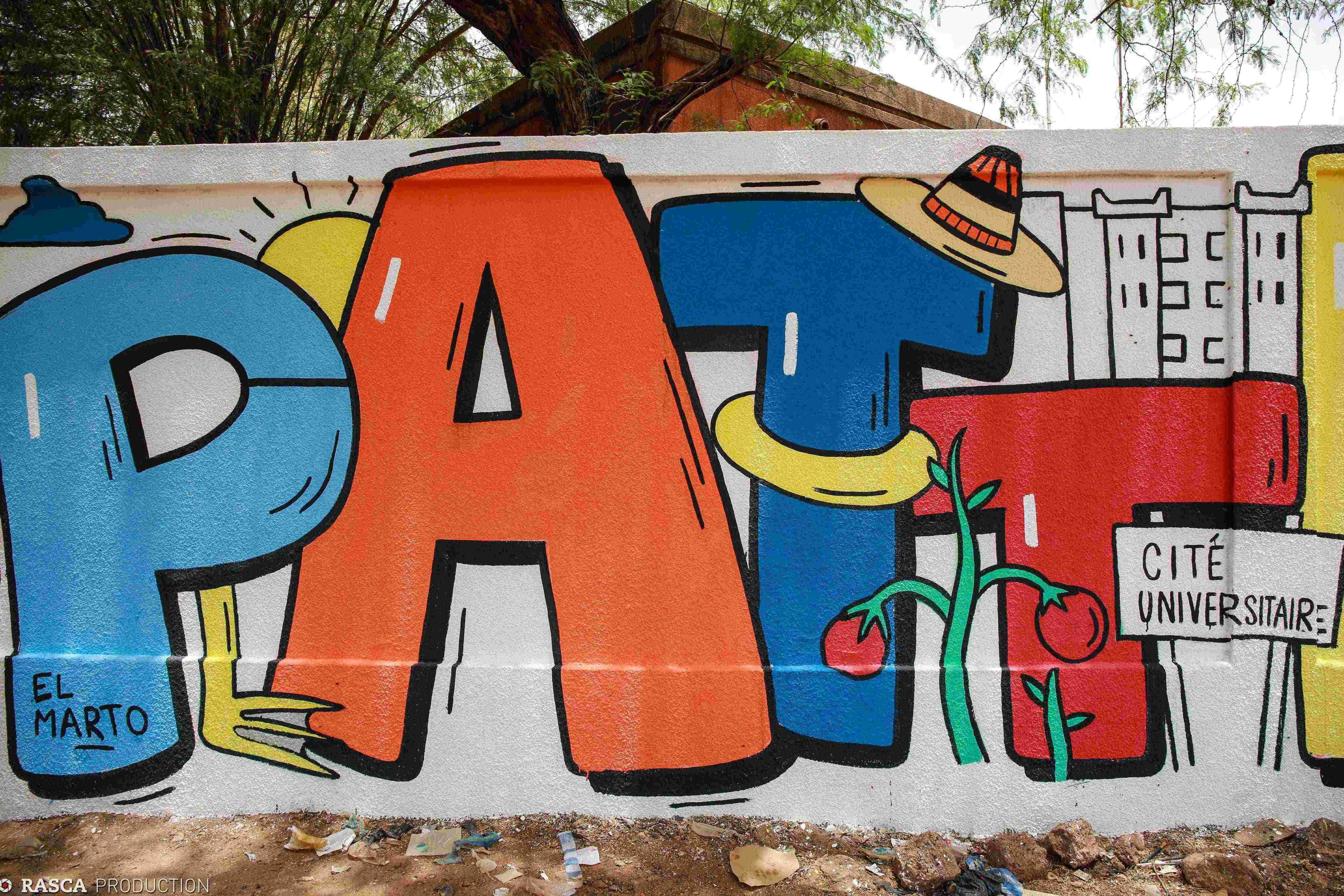 Fresque de patte-d'oie