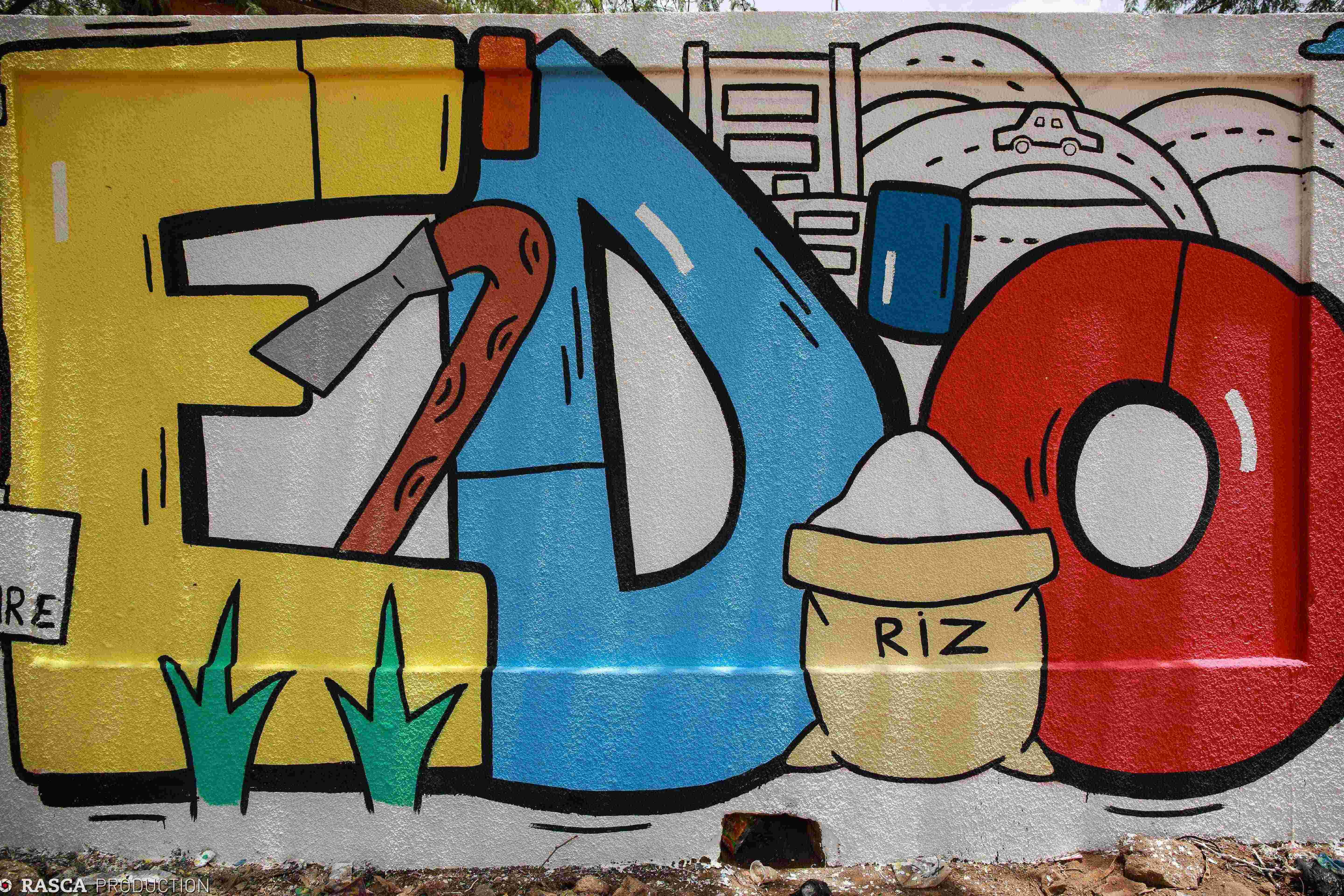 Fresque de patte-d'oie