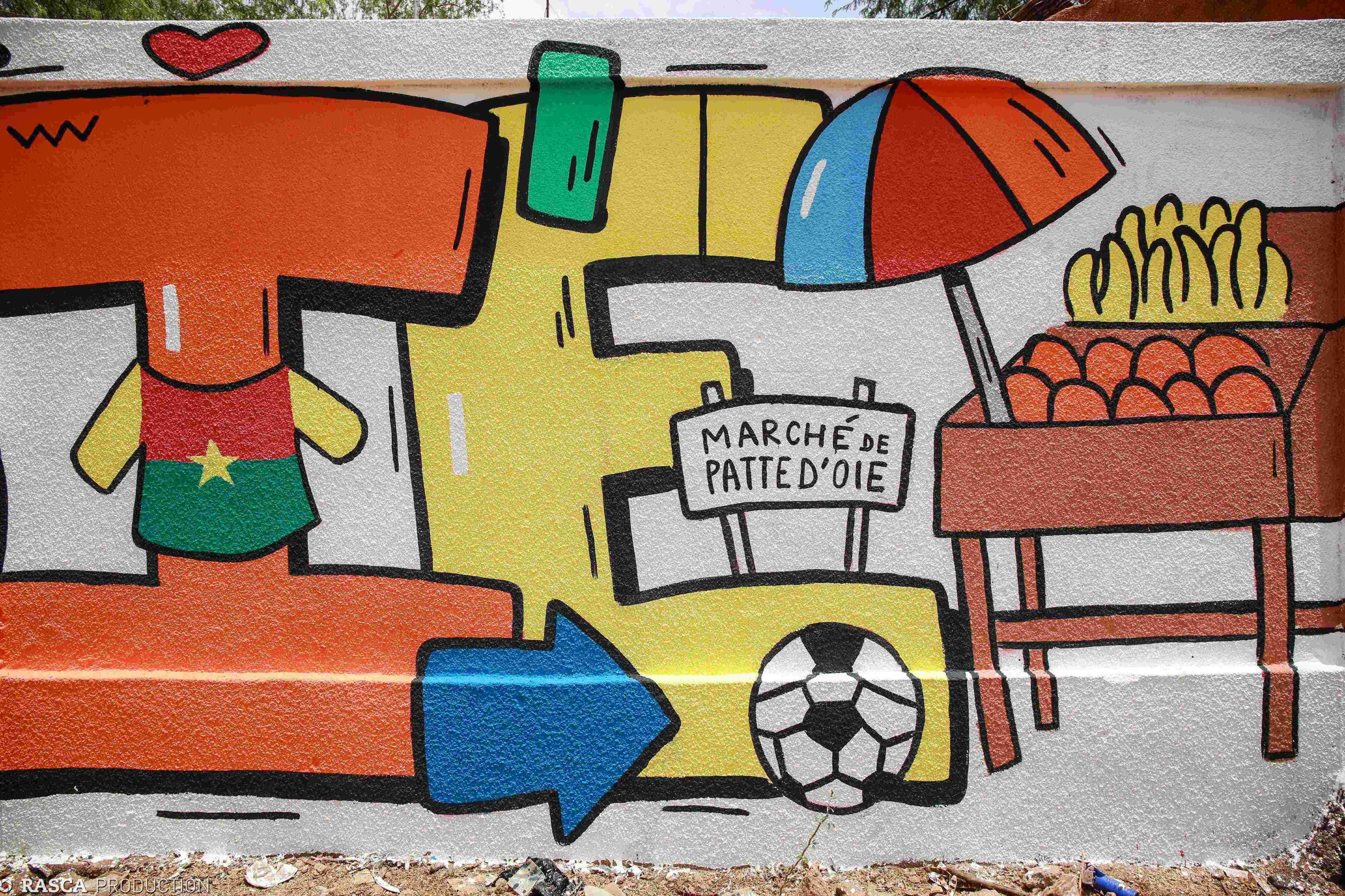 Fresque de patte-d'oie